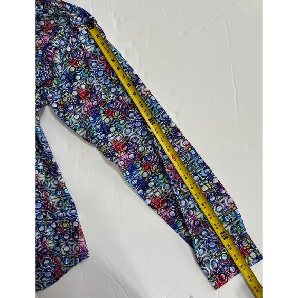 Jared Lang Men's Trim Fit Multicolor Button-Up Shirt T-757 Size 2XL - Picture 10 of 12